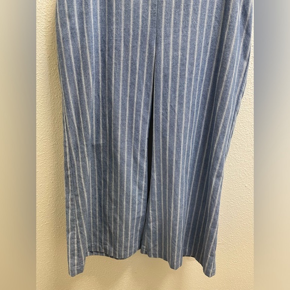 Lost + Wander Striped Jumpsuit Tank Top Off The Shoulders Back Cutout Pockets Sm - Picture 5 of 9